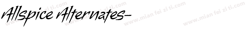 Allspice Alternates字体转换